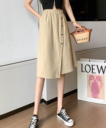 【きれいめカジュアル】ラップスカート風ハーフパンツ
