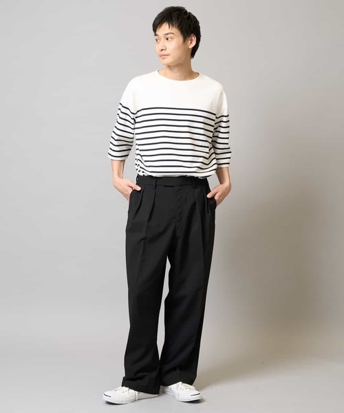 a.v.v(アーヴェヴェ)の「【速乾/イージーケア】2タックワイドイージースラックス【夏リライト】(その他パンツ・メンズ・ブラック・46/48/50)」の10枚目の写真