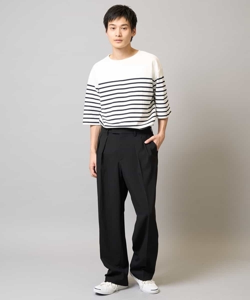 a.v.v(アーヴェヴェ)の「【速乾/イージーケア】2タックワイドイージースラックス【夏リライト】(その他パンツ・メンズ・ブラック・46/48/50)」の11枚目の写真