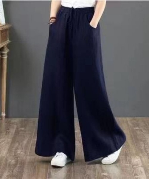 CADBURY（キャドバリー）の「ウエストドロストフレアーパンツ（その他パンツ・レディース・ホワイト/ブラック/グレー/グリーン/カーキ/ネイビー/オレンジ・SMALL/MEDIUM/LARGE/X-LARGE）」の6枚目の写真