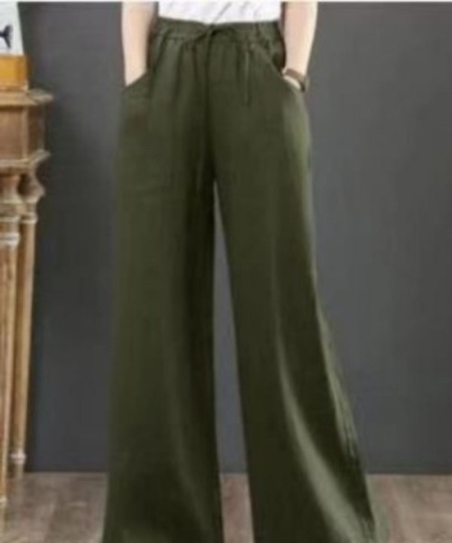 CADBURY（キャドバリー）の「ウエストドロストフレアーパンツ（その他パンツ・レディース・ホワイト/ブラック/グレー/グリーン/カーキ/ネイビー/オレンジ・SMALL/MEDIUM/LARGE/X-LARGE）」の4枚目の写真