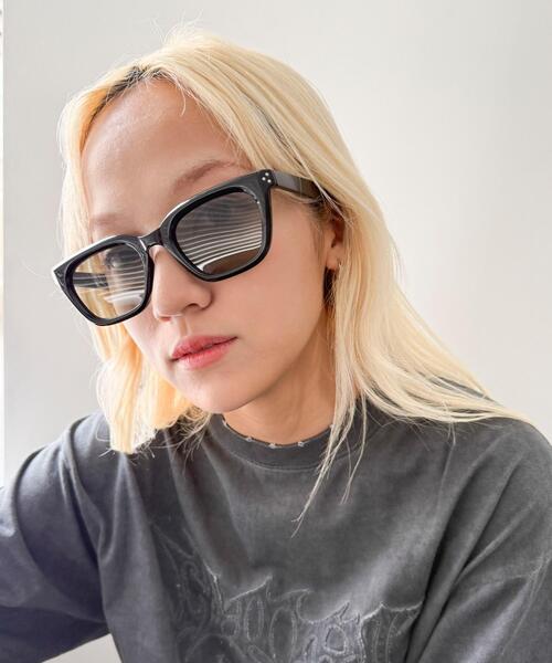 WEGO(ウィゴー)の「WEGO/カラーレンズウェリントン(サングラス・レディース・ブルー/ブラウン/ブラック/その他1/ブラック系その他・FREE)」の10枚目の写真