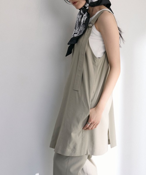 Tank tunic & center pleat slacks set up / タンクチュニック