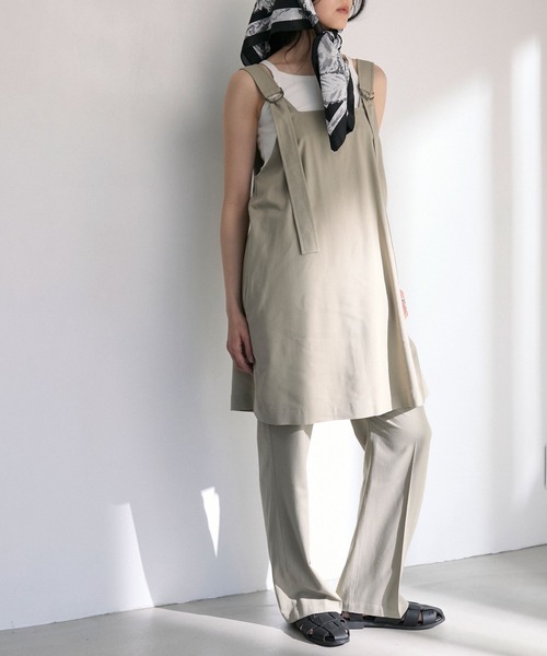 Tank tunic & center pleat slacks set up / タンクチュニック