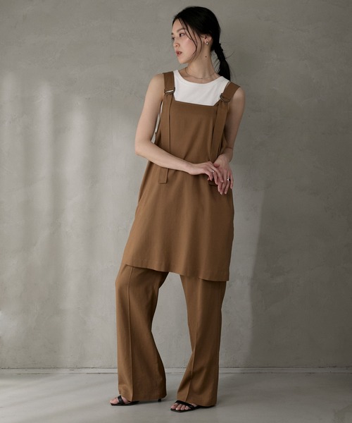 your/0w(ユアロウ)の「Tank tunic & center pleat slacks set up / タンクチュニック & センタープレス スラックスパンツ セットアップ(セットアップ・レディース・ライトオリーブ/ライトブラウン・M/L)」の21枚目の写真