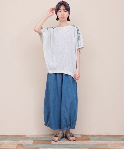 チチカカ（チチカカ）の「ドルマンプルオーバー（Tシャツ/カットソー・レディース・マスタード/オートミール/ブラック/グリーン・FREE）」の12枚目の写真