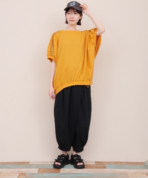 チチカカ（チチカカ）の「ドルマンプルオーバー（Tシャツ/カットソー・レディース・マスタード/オートミール/ブラック/グリーン・FREE）」の13枚目の写真