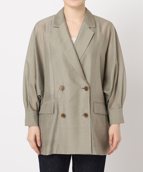 追加》シアーストライプ/ムジ ドルマンジャケット（その他