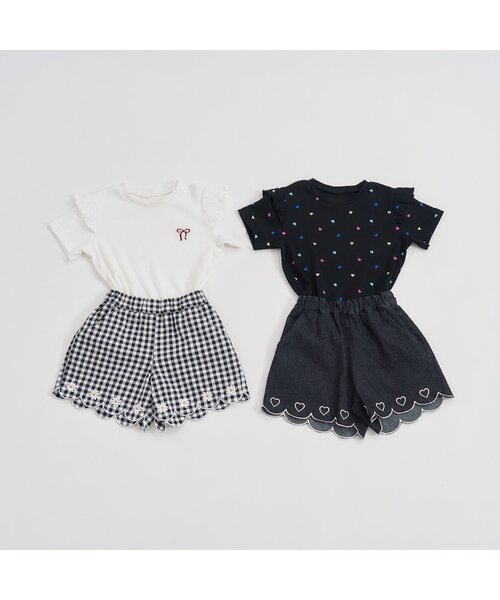 apres les cours（アプレレクール）の「【ジュニア対応】袖フリル半袖Tシャツ/7days Style（Tシャツ/カットソー・キッズ・アイボリー/サックスブルー/ブラック/レッド/ドット/その他3・80/90/100/110/120/130/140）」の17枚目の写真