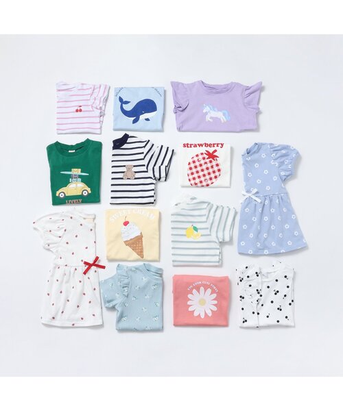 apres les cours（アプレレクール）の「【ジュニア対応】袖フリル半袖Tシャツ/7days Style（Tシャツ/カットソー・キッズ・アイボリー/サックスブルー/ブラック/レッド/ドット/その他3・80/90/100/110/120/130/140）」の18枚目の写真