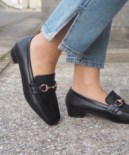 minia（ミニア）の「ワンポイントローファー（ローファー・レディース・ブラック/ベージュ/ブラック系2/アイボリー・L/M/S/LL）」の9枚目の写真