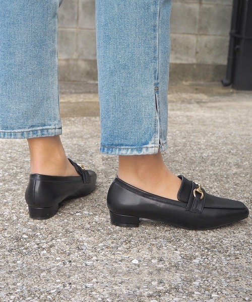 minia（ミニア）の「ワンポイントローファー（ローファー・レディース・ブラック/ベージュ/ブラック系2/アイボリー・L/M/S/LL）」の10枚目の写真