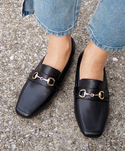 minia（ミニア）の「ワンポイントローファー（ローファー・レディース・ブラック/ベージュ/ブラック系2/アイボリー・L/M/S/LL）」の8枚目の写真