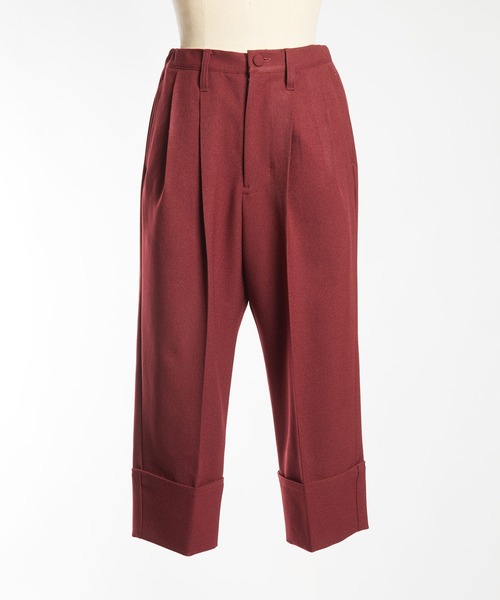 gomme（ゴム）の「ウーリーツイル　タックパンツ（その他パンツ・レディース・チャコールグレー/ボルドー/ブラック・MEDIUM）」の13枚目の写真