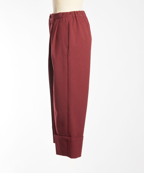 gomme（ゴム）の「ウーリーツイル　タックパンツ（その他パンツ・レディース・チャコールグレー/ボルドー/ブラック・MEDIUM）」の14枚目の写真