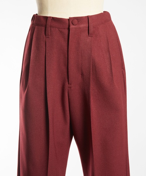 gomme（ゴム）の「ウーリーツイル　タックパンツ（その他パンツ・レディース・チャコールグレー/ボルドー/ブラック・MEDIUM）」の16枚目の写真