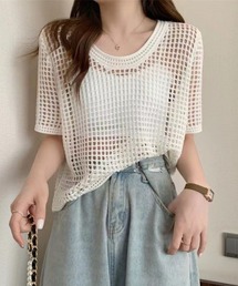 Fun & Daily（ファンアンドデイリー）の「F&D : フッシュネットニットソー（Tシャツ/カットソー）」