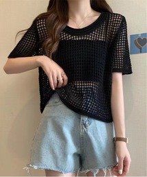 Fun & Daily（ファンアンドデイリー）の「F&D : フッシュネットニットソー（Tシャツ/カットソー）」