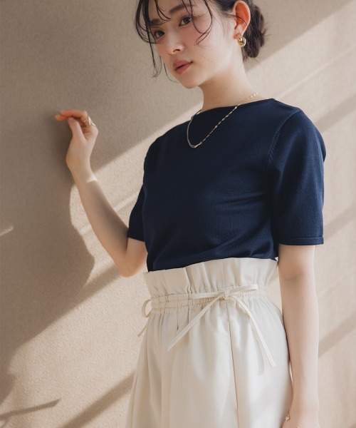 Petitjo（プッチージョ）の「小さいサイズ　ウエストリボンワイドパンツ　低身長さん・小柄女性（その他パンツ・レディース・アイボリー/グレー・PS/PM/PL/PSS）」の7枚目の写真