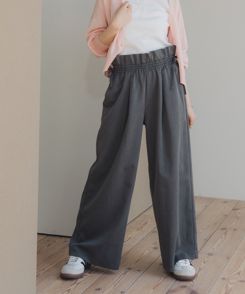 Petitjo（プッチージョ）の「小さいサイズ　ウエストリボンワイドパンツ　低身長さん・小柄女性（その他パンツ・レディース・アイボリー/グレー・PS/PM/PL/PSS）」の22枚目の写真