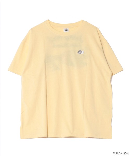 Tom＆Jerry（トムアンドジェリー）の「【公式】トムとジェリー　サガラ刺繍半袖Tシャツ（Tシャツ/カットソー・レディース・イエロー/ネイビー/オートミール/ミント・M/L）」の5枚目の写真
