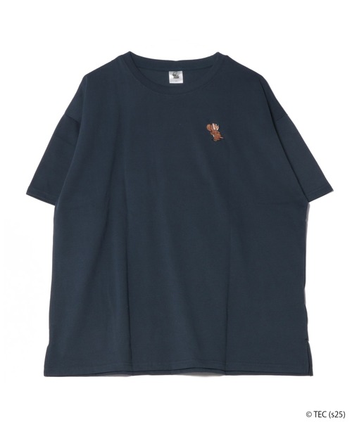 Tom＆Jerry（トムアンドジェリー）の「【公式】トムとジェリー　サガラ刺繍半袖Tシャツ（Tシャツ/カットソー・レディース・イエロー/ネイビー/オートミール/ミント・M/L）」の6枚目の写真
