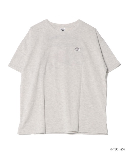 Tom＆Jerry（トムアンドジェリー）の「【公式】トムとジェリー　サガラ刺繍半袖Tシャツ（Tシャツ/カットソー・レディース・イエロー/ネイビー/オートミール/ミント・M/L）」の8枚目の写真