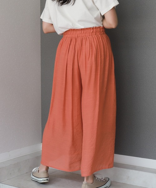 libelle more(リベル モア)の「〈洗える〉ウエストフリルギャザーパンツ(その他パンツ・レディース・ターコイズブルー/ブルー/カーキ/テラコッタ/マスタード/モカ・M)」の10枚目の写真