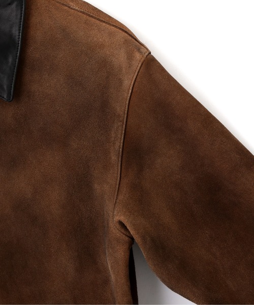 Schott(ショット)の「Schott/ショット/NEWBIE SUEDE LEATHER JACKET/ニュービー スエード レザージャケット(ライダースジャケット・メンズ・ブラウン・2XL/XL/L/M)」の12枚目の写真