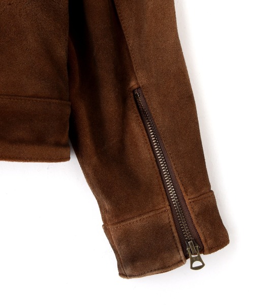 Schott(ショット)の「Schott/ショット/NEWBIE SUEDE LEATHER JACKET/ニュービー スエード レザージャケット(ライダースジャケット・メンズ・ブラウン・2XL/XL/L/M)」の14枚目の写真