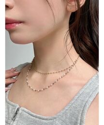 2連ボールチェーンネックレス