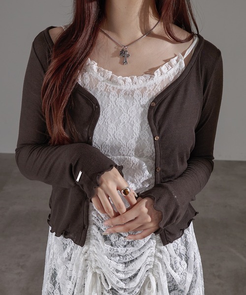 未使用品】Moi-meme-Moitie ボレロ シアー カーディガン フロント