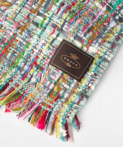 TOCCA（トッカ）の「TWEED STOLE ストール（マフラー・レディース・ピンク系/アイボリー系/レッド系/スカイブルー系・F）」の13枚目の写真