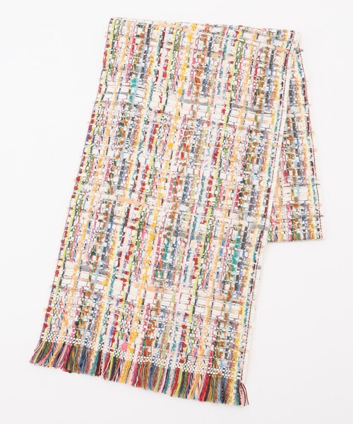 TOCCA（トッカ）の「TWEED STOLE ストール（マフラー・レディース・ピンク系/アイボリー系/レッド系/スカイブルー系・F）」の15枚目の写真