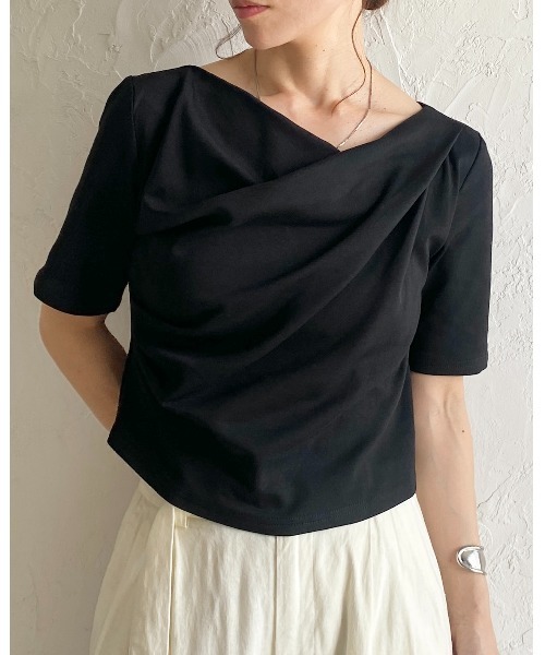 セット ワンショルダー 半袖 Tシャツ ハイウエスト スカート 3 cjfj161623-01.jpg