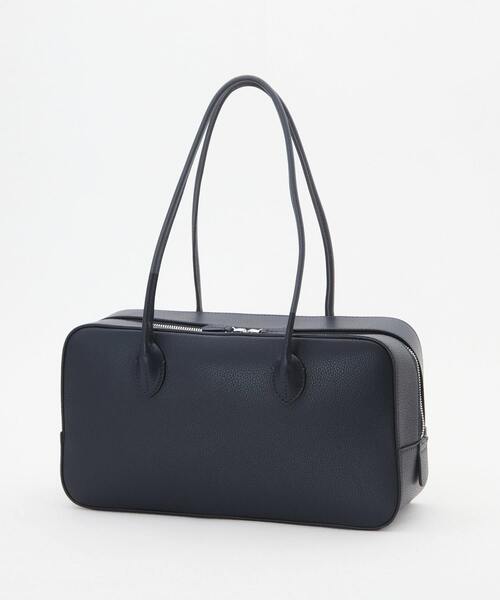 MR.OLIVE 撥水レザー ボストンバッグ ブラック 別注》【MAISON CANAU/メゾンカナウ】EWボックスボストン