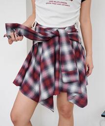 WEGO | WEGO/【25年春夏新作】チェックシャツイレヘムミニスカート(スカート)