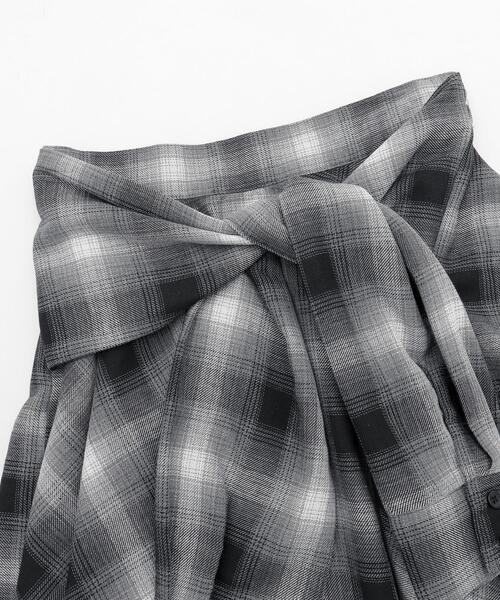 WEGO（ウィゴー）の「WEGO/【25年春夏新作】チェックシャツイレヘムミニスカート（スカート・レディース・ブラック/レッド・FREE）」の13枚目の写真