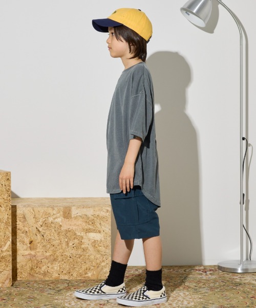 Auntie Rosa Holiday（アンティローザホリデー）の「オーバーサイズピグメントTEE（Tシャツ/カットソー・キッズ・ブラック/チャコールグレー/グリーン/ネイビー・130/140/150/160）」の9枚目の写真