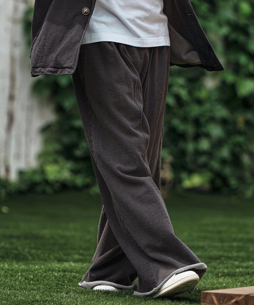 CAMBIO(カンビオ)の「mp13805- Heavy Weight Indigo Cut Off Wide Semi Flare Sweat Pants スウェットパンツ(スウェットパンツ・メンズ・ブルー/ブラック・S/M/L)」の4枚目の写真