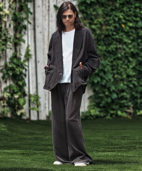 CAMBIO(カンビオ)の「mp13805- Heavy Weight Indigo Cut Off Wide Semi Flare Sweat Pants スウェットパンツ(スウェットパンツ・メンズ・ブルー/ブラック・S/M/L)」の7枚目の写真
