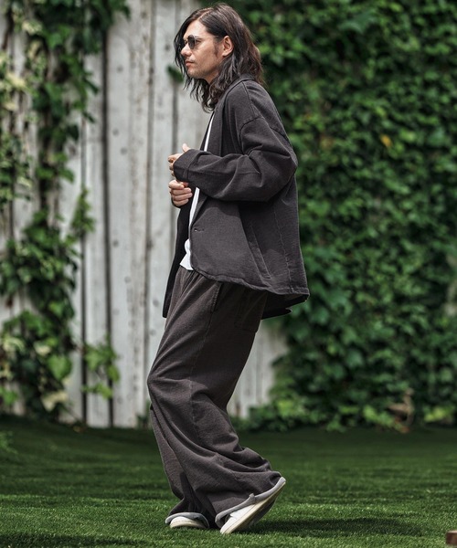 CAMBIO(カンビオ)の「mp13805- Heavy Weight Indigo Cut Off Wide Semi Flare Sweat Pants スウェットパンツ(スウェットパンツ・メンズ・ブルー/ブラック・S/M/L)」の8枚目の写真