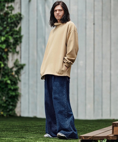 CAMBIO(カンビオ)の「mp13805- Heavy Weight Indigo Cut Off Wide Semi Flare Sweat Pants スウェットパンツ(スウェットパンツ・メンズ・ブルー/ブラック・S/M/L)」の12枚目の写真