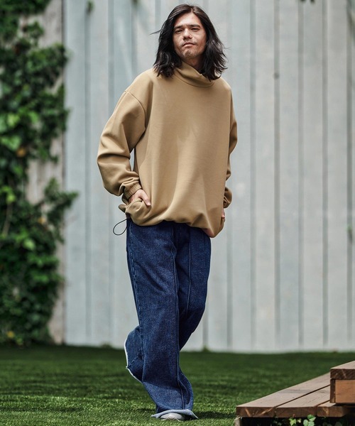 CAMBIO(カンビオ)の「mp13805- Heavy Weight Indigo Cut Off Wide Semi Flare Sweat Pants スウェットパンツ(スウェットパンツ・メンズ・ブルー/ブラック・S/M/L)」の13枚目の写真