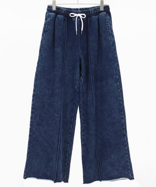 CAMBIO(カンビオ)の「mp13805- Heavy Weight Indigo Cut Off Wide Semi Flare Sweat Pants スウェットパンツ(スウェットパンツ・メンズ・ブルー/ブラック・S/M/L)」の18枚目の写真