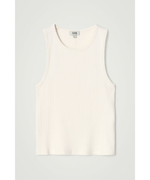 COS（コス）の「スリムフィット リブコットンタンクトップ（タンクトップ・メンズ・オフホワイト・XL/L）」の7枚目の写真