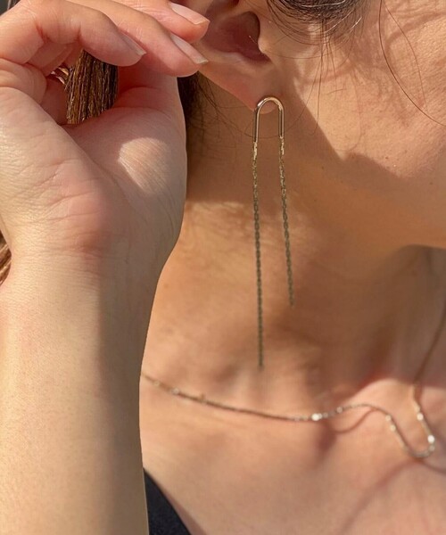 NOLLEY’S（ノーリーズ）の「【grace grace/グラスグラス】U字カイトピアス（ピアス（両耳用）・レディース・シルバー/ゴールド・FREE）」の10枚目の写真