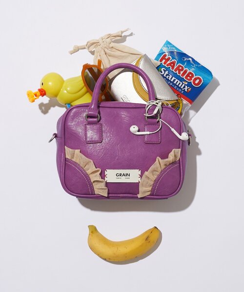 GRAIN/グレイン】2WAYヴィンテージチュールminiボストンバッグ