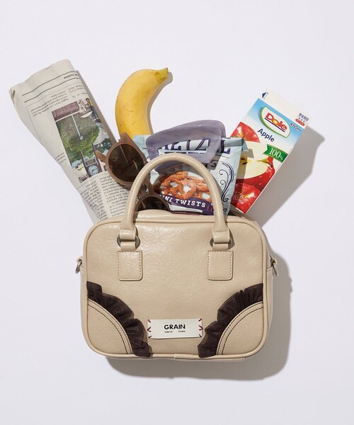 限定値下げ♡【GRAIN/グレイン】2WAYヴィンテージチュールminiボストン GRAIN/グレイン】2WAYヴィンテージチュールminiボストンバッグ