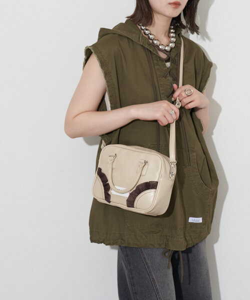 WEB限定】【GRAIN/グレイン】2WAYヴィンテージチュールminiボストン